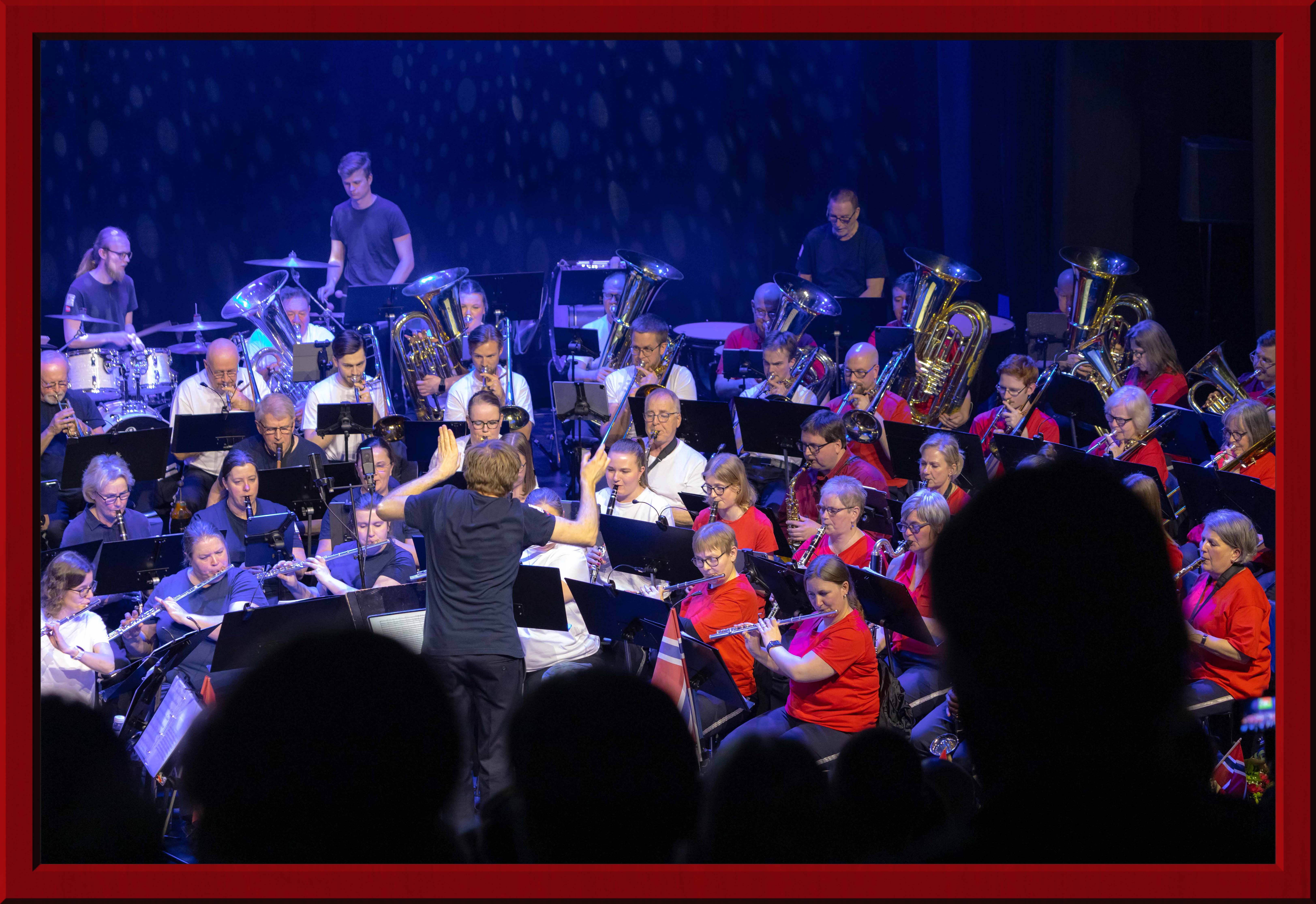 View from the concert seat of the orchestra playing